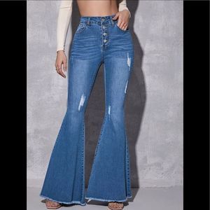 Women's Blue Flare Jeans